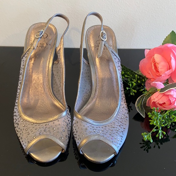 Adrianna Papell Shoes - 🚨Adrianna Papell Sheer Rhinestone Heels